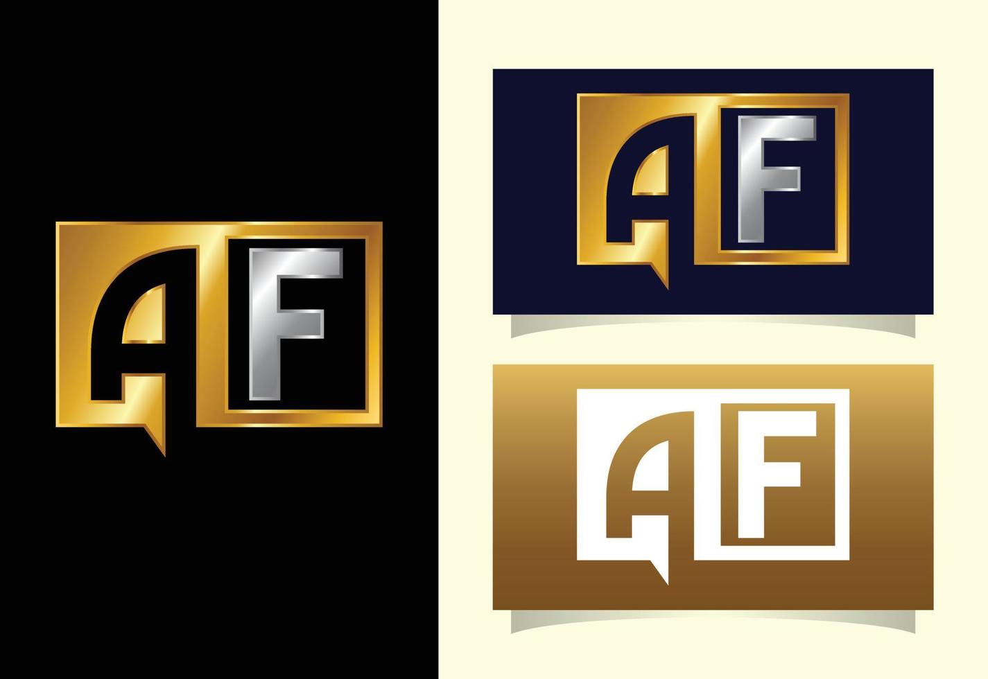 Initial Letter A F Logo Design Template. Graphic Alphabet Symbol For Corporate Business Identity vector