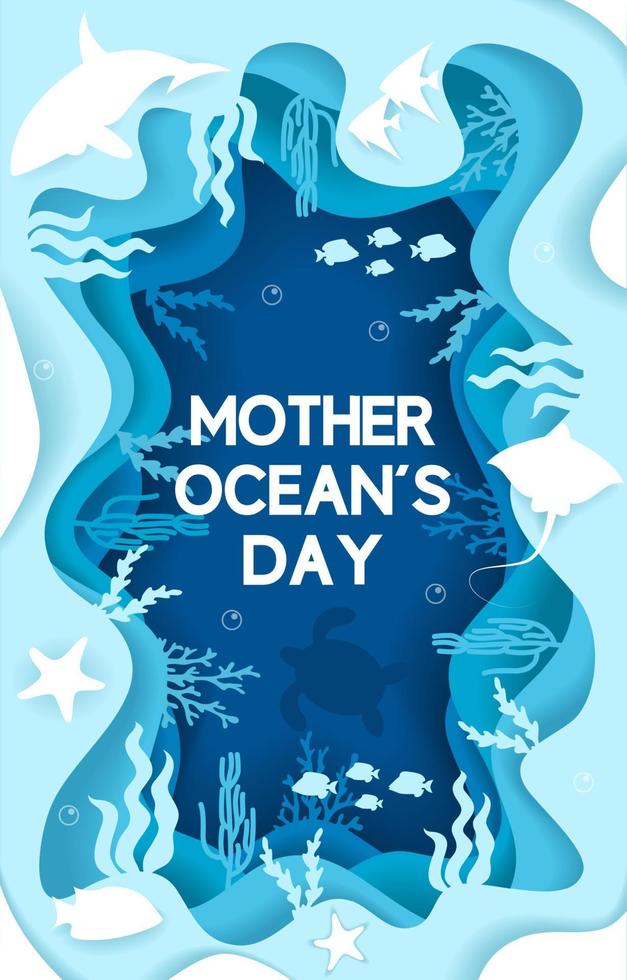 dia de la madre oceano vector