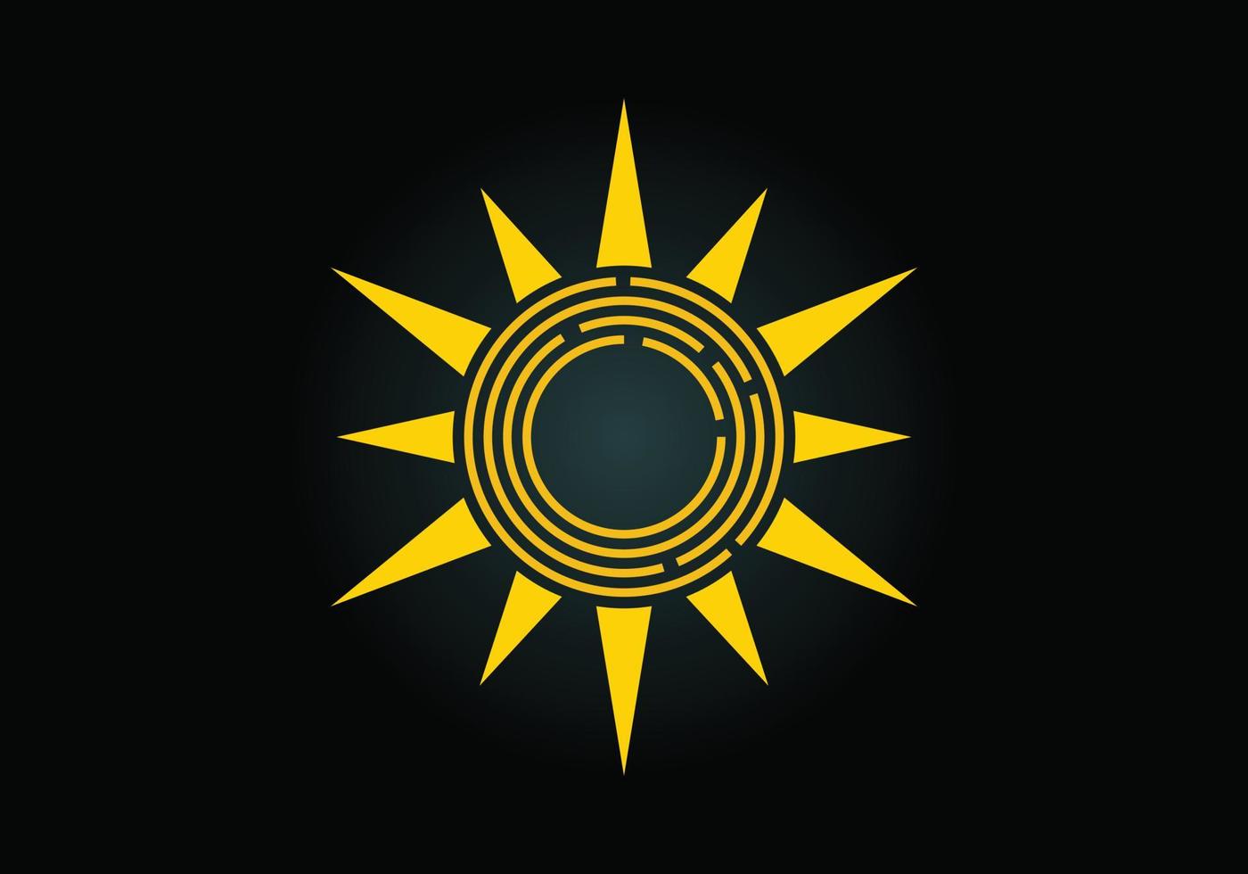 diseño de logotipo de sol creativo abstracto, logotipo de sol de verano, símbolo de icono de explosión de sol vector