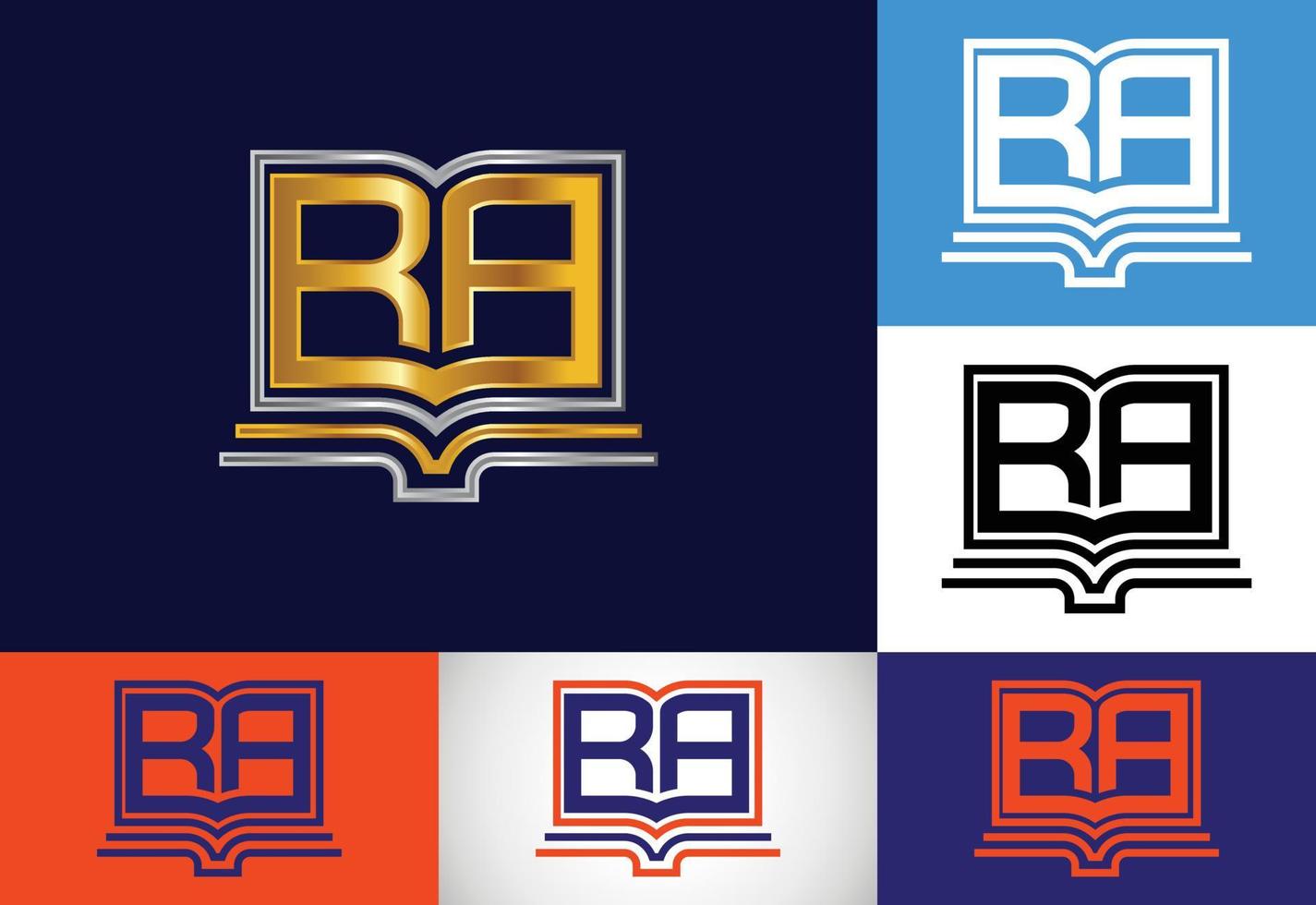 Initial Monogram Letter R A Logo Design Vector Template. RA Letter Logo Design