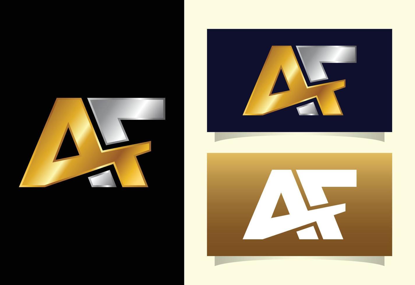 plantilla de diseño de logotipo de letra inicial af. símbolo del alfabeto gráfico para la identidad empresarial corporativa vector