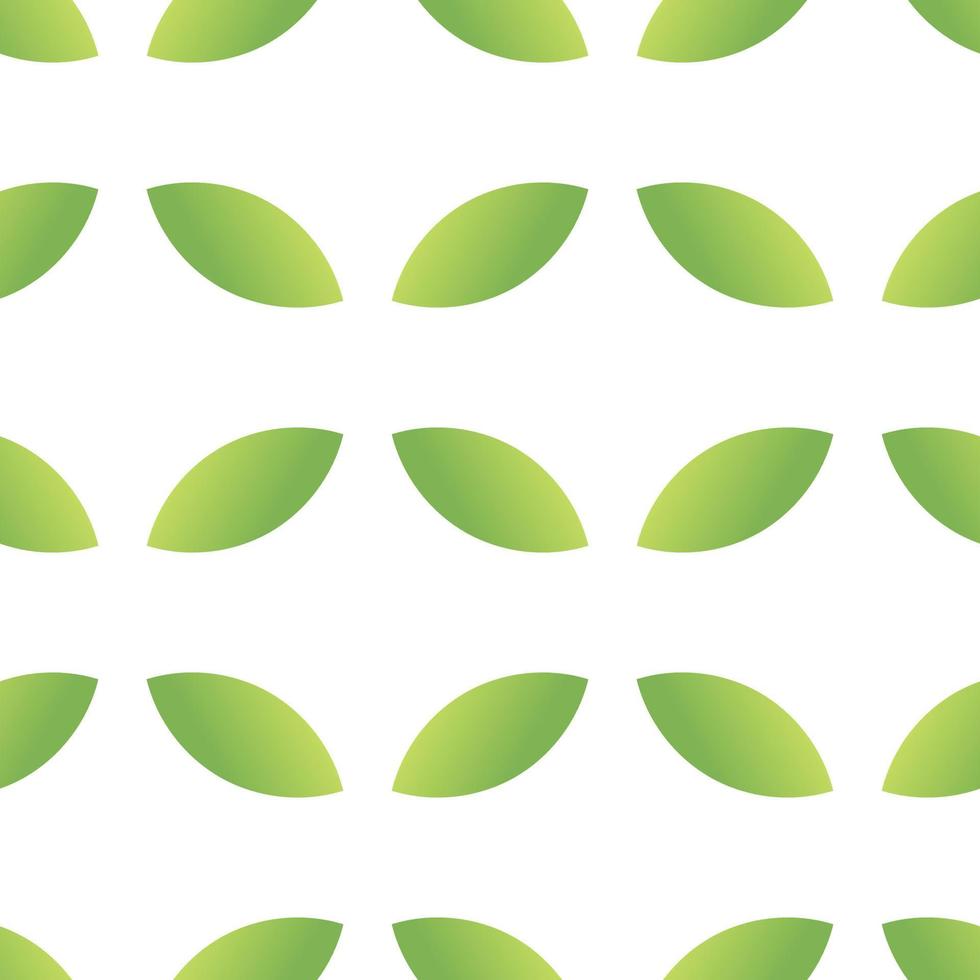 seamless pattern of leaves with green gradation vector