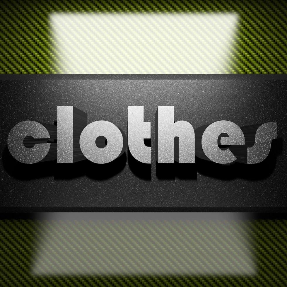 clothes word of iron on carbon photo