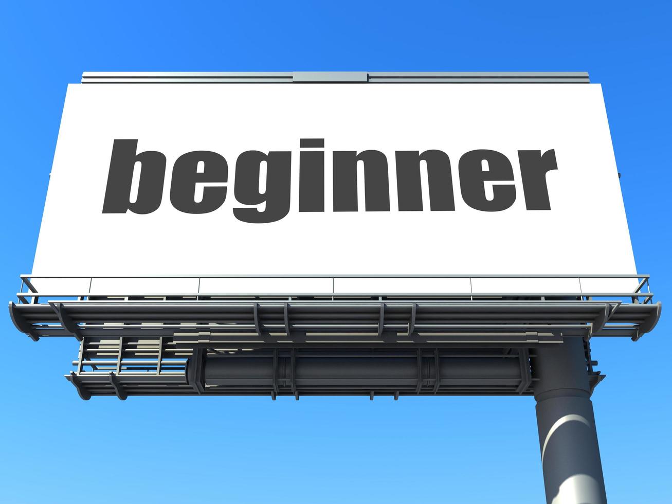 beginner word on billboard photo