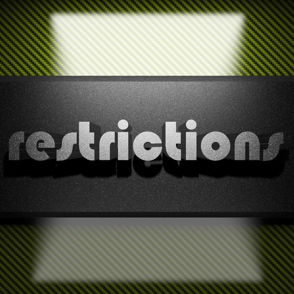restrictions word of iron on carbon photo