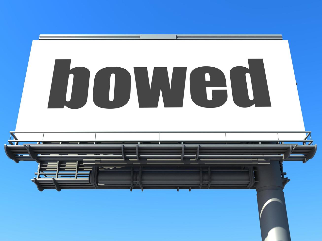 bowed word on billboard photo