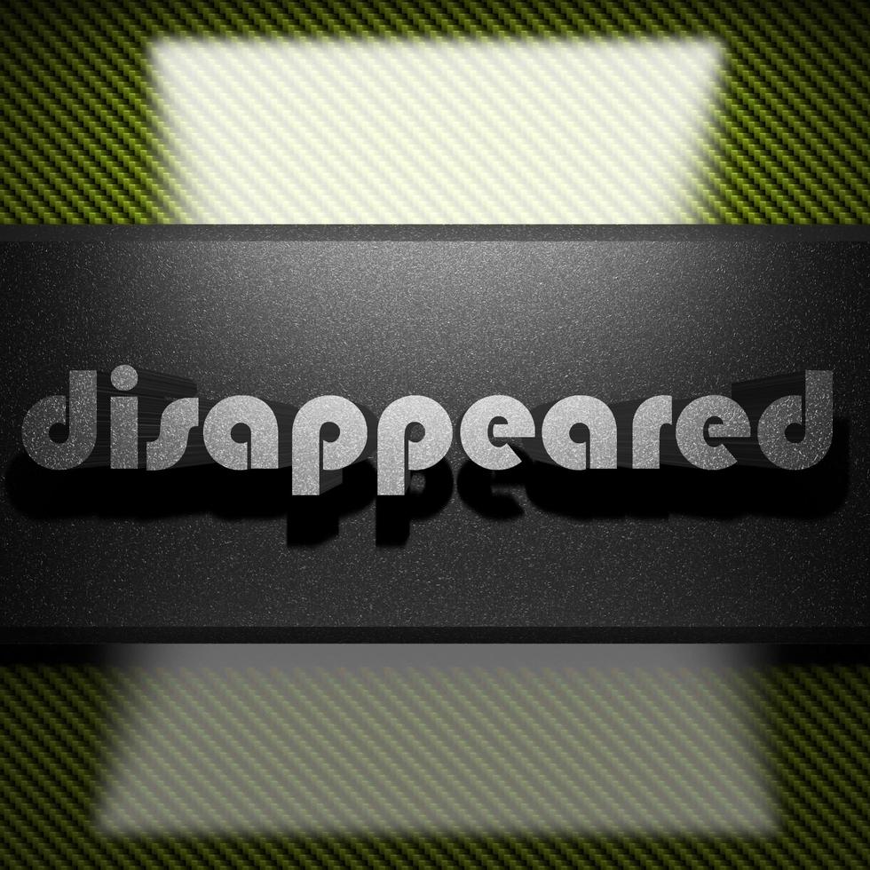 disappeared word of iron on carbon photo