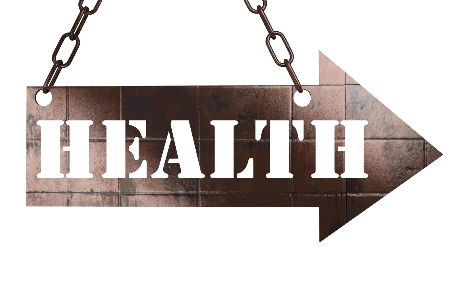 health word on metal pointer photo