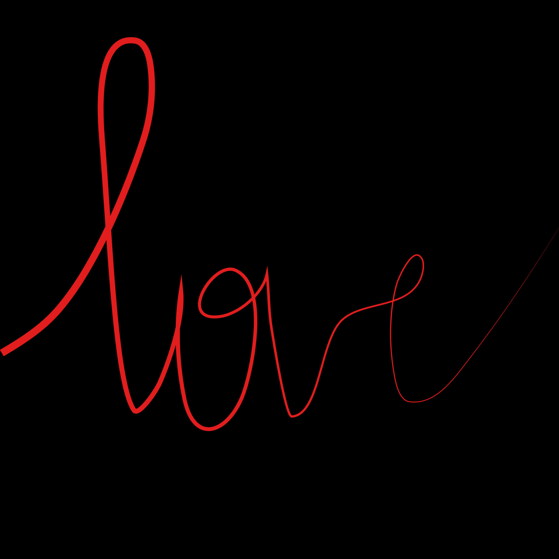 Text love red color hand writing on black background 5985115 Vector Art at  Vecteezy