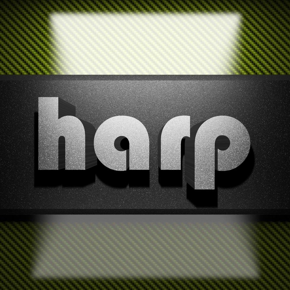 harp word of iron on carbon photo