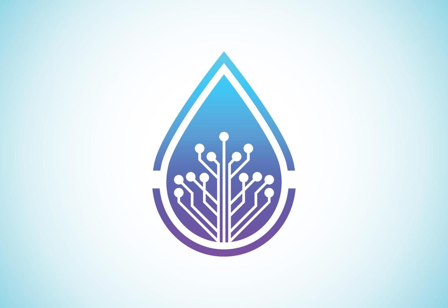 símbolo de signo de logotipo de gota de agua abstracto sobre fondo blanco, plantilla de diseño de logotipo de gota de agua. vector