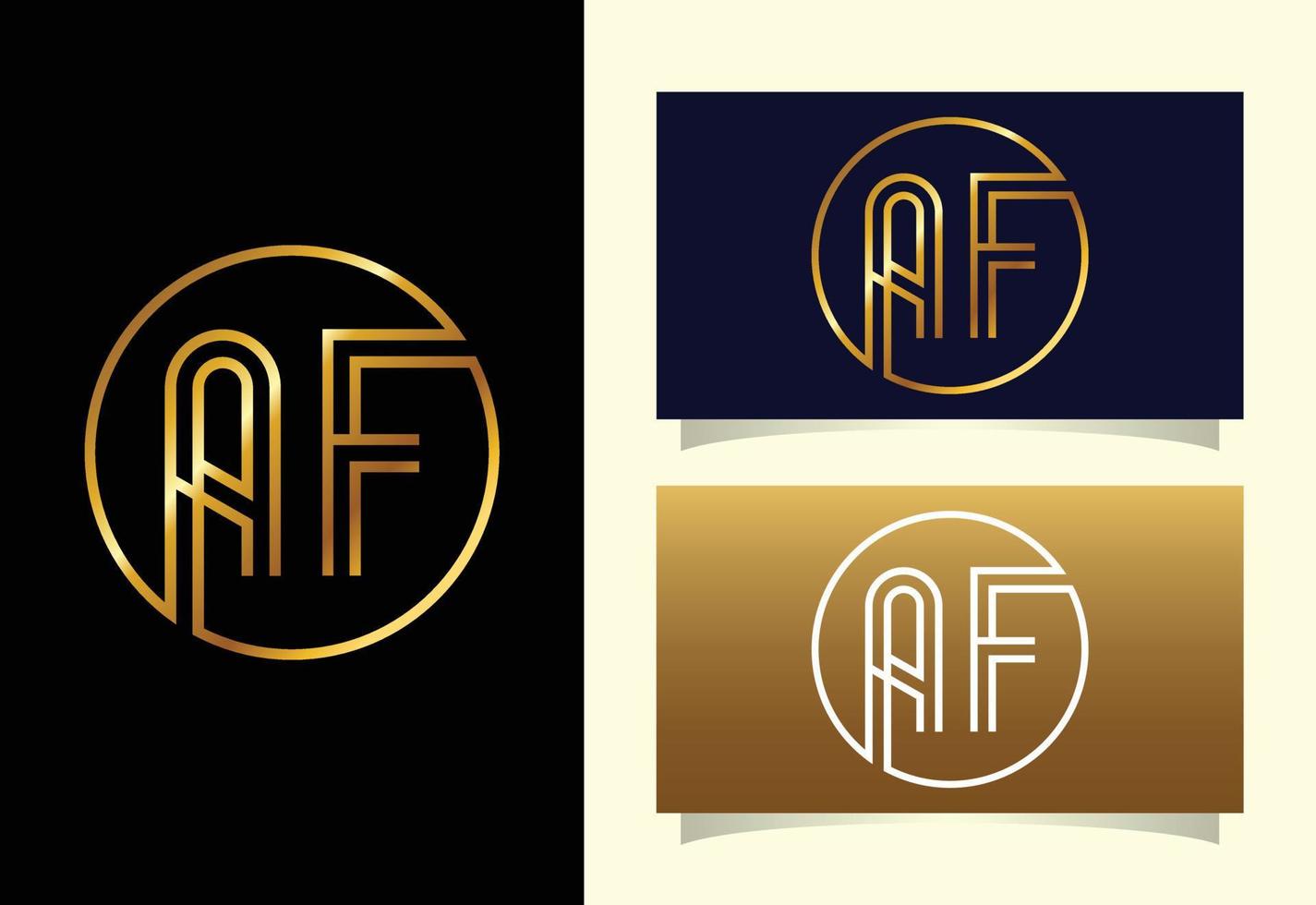 Initial Letter A F Logo Design Template. Graphic Alphabet Symbol For Corporate Business Identity vector