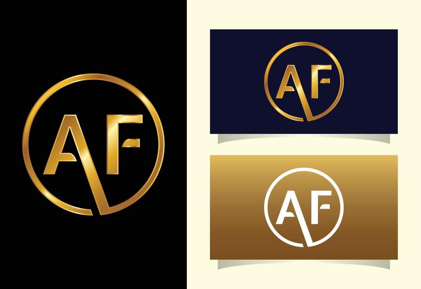 plantilla de diseño de logotipo de letra inicial af. símbolo del alfabeto gráfico para la identidad empresarial corporativa vector