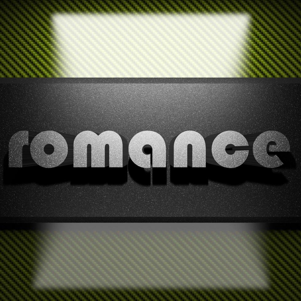 romance word of iron on carbon photo