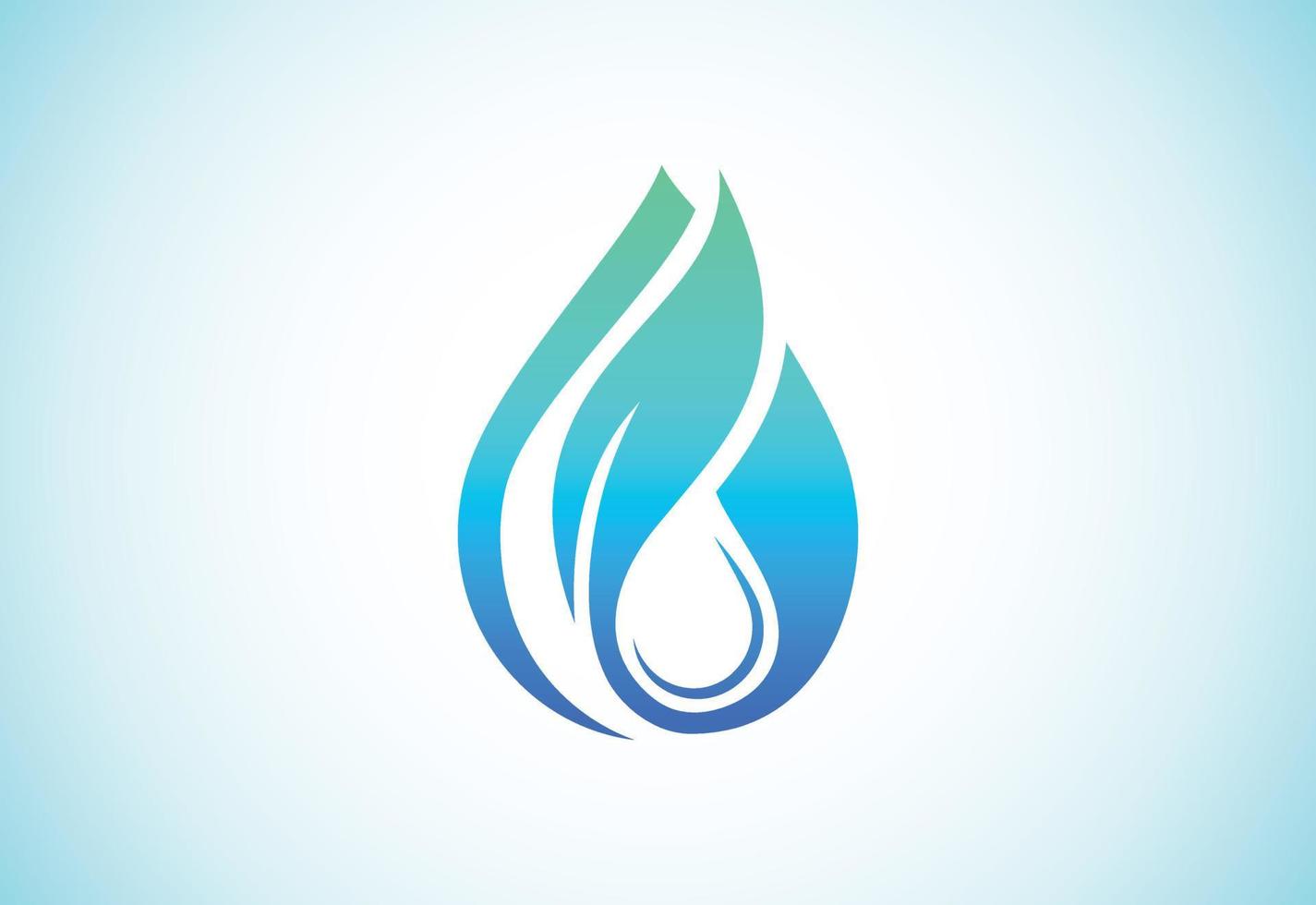 abstract water drop logo sign symbol on white background, Water drop Logo design template. vector