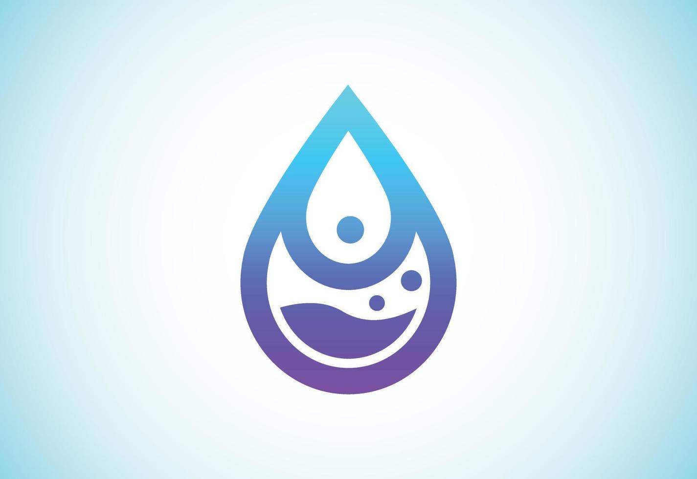 símbolo de signo de logotipo de gota de agua abstracto sobre fondo blanco, plantilla de diseño de logotipo de gota de agua. vector