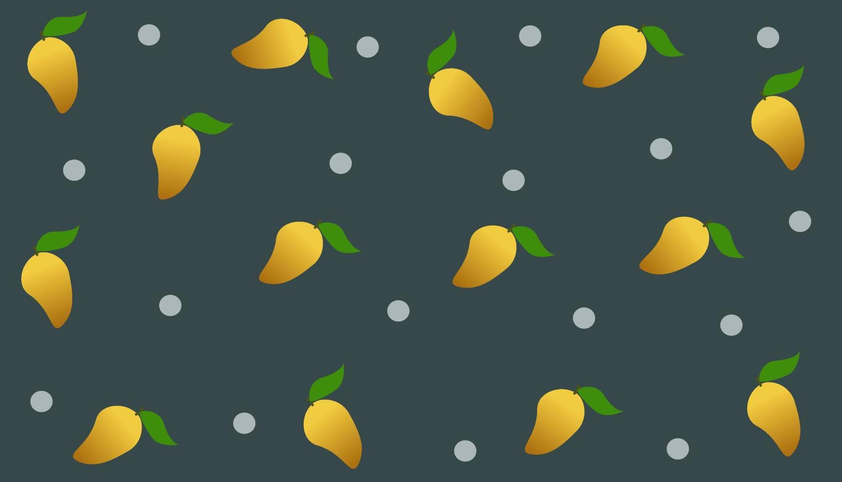 Dark blue background.Mango pattern. vector