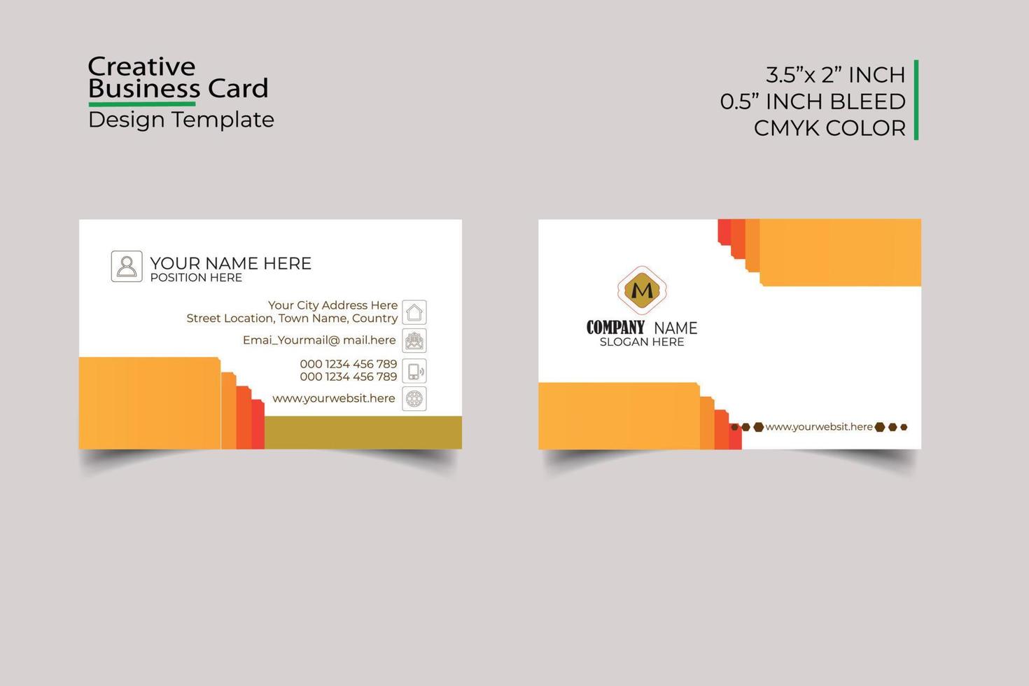 Creative Business card Design Template vector