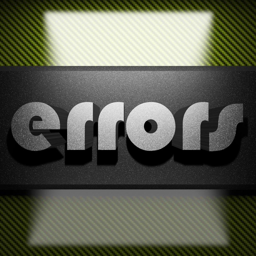 errors word of iron on carbon photo