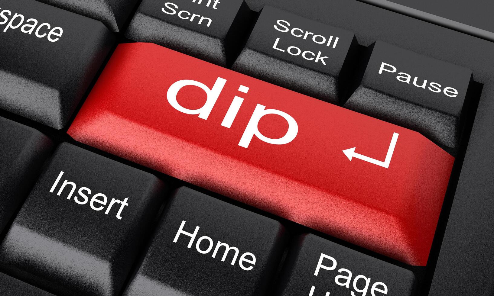 dip word on red keyboard button 5986223 Stock Photo at Vecteezy