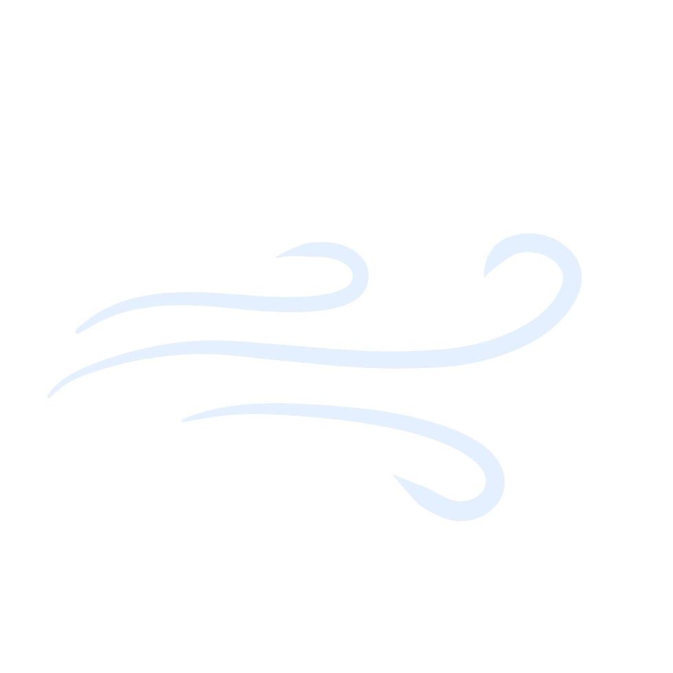 Wind. Air flow. Blue wavy line. vector