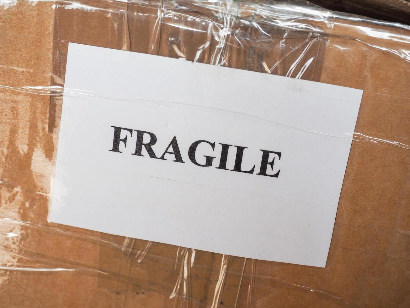 Fragile handle with care sign photo