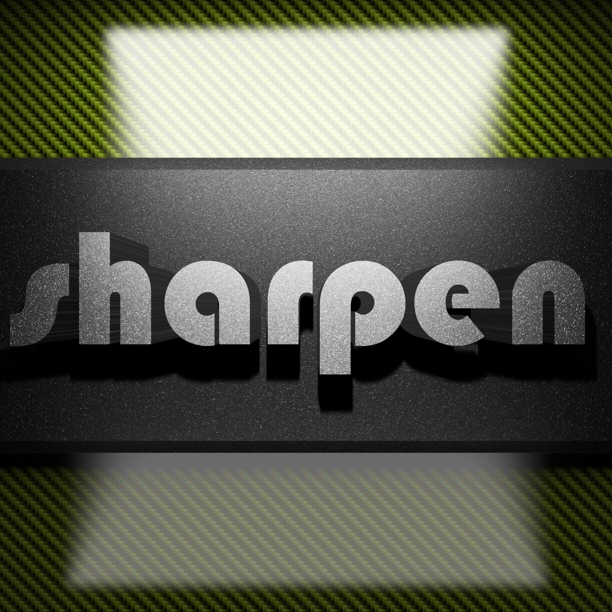 sharpen word of iron on carbon 5986638 Stock Photo at Vecteezy