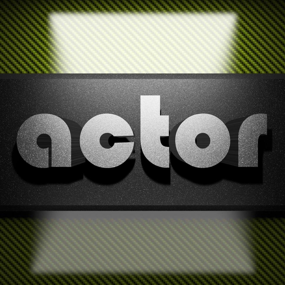 actor word of iron on carbon photo