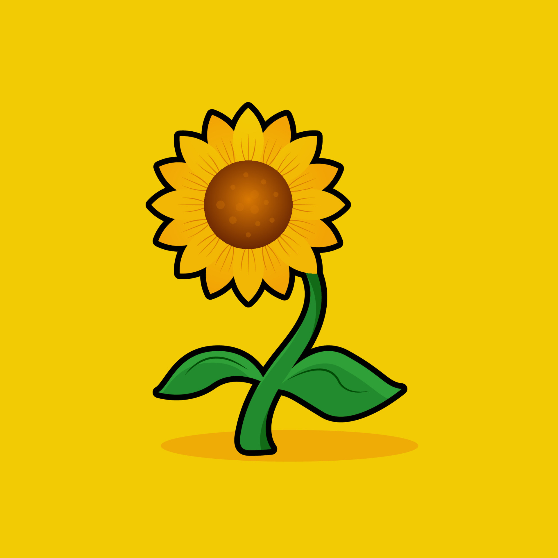 Cartoon Sunflower Vector for Clip Art or Stickers 5986964 Vector Art at  Vecteezy