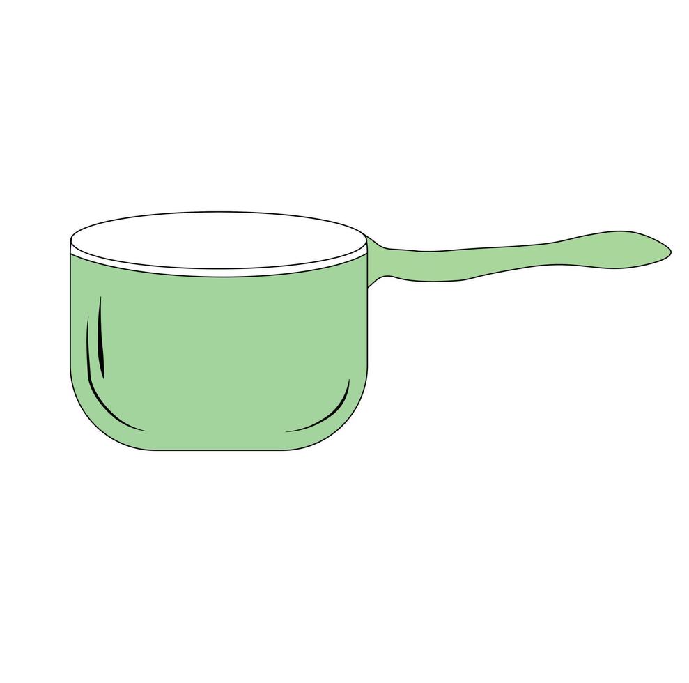 Ilustración de stock de vector de olla. utensilios de cocina para hacer sopa. Aislado en un fondo blanco.