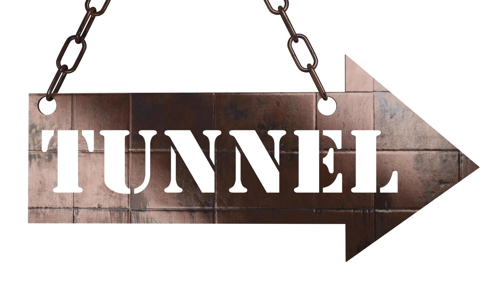 tunnel word on metal pointer 5987982 Stock Photo at Vecteezy