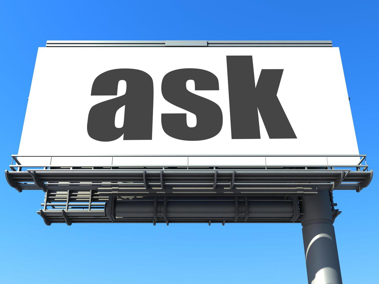 ask word on billboard photo