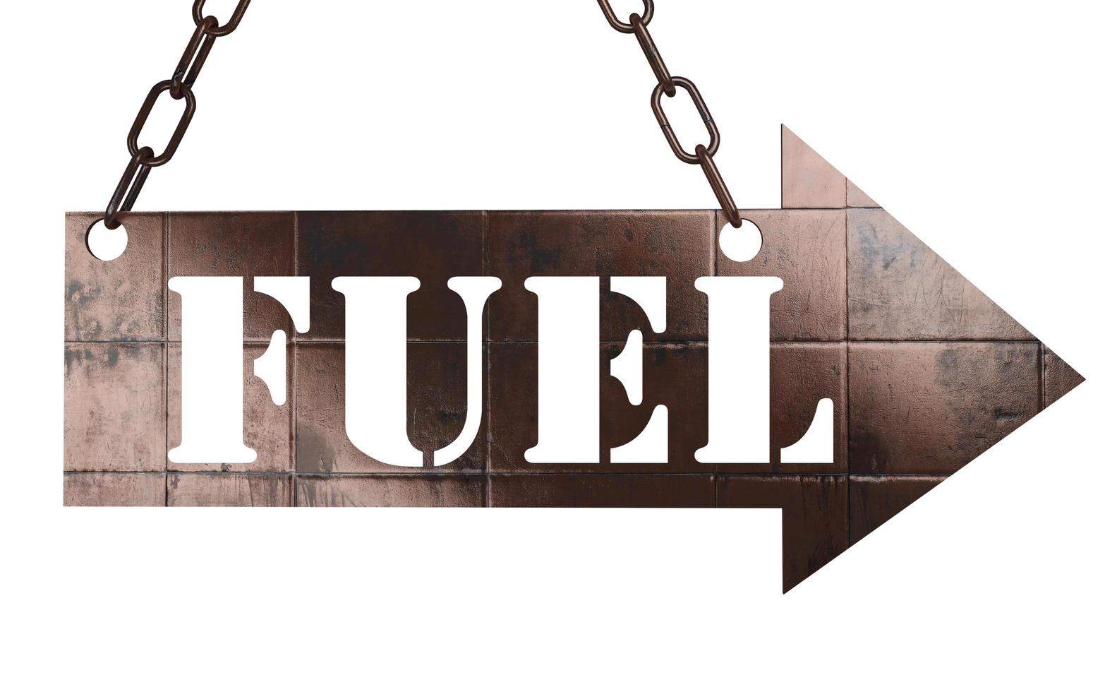 fuel word on metal pointer photo