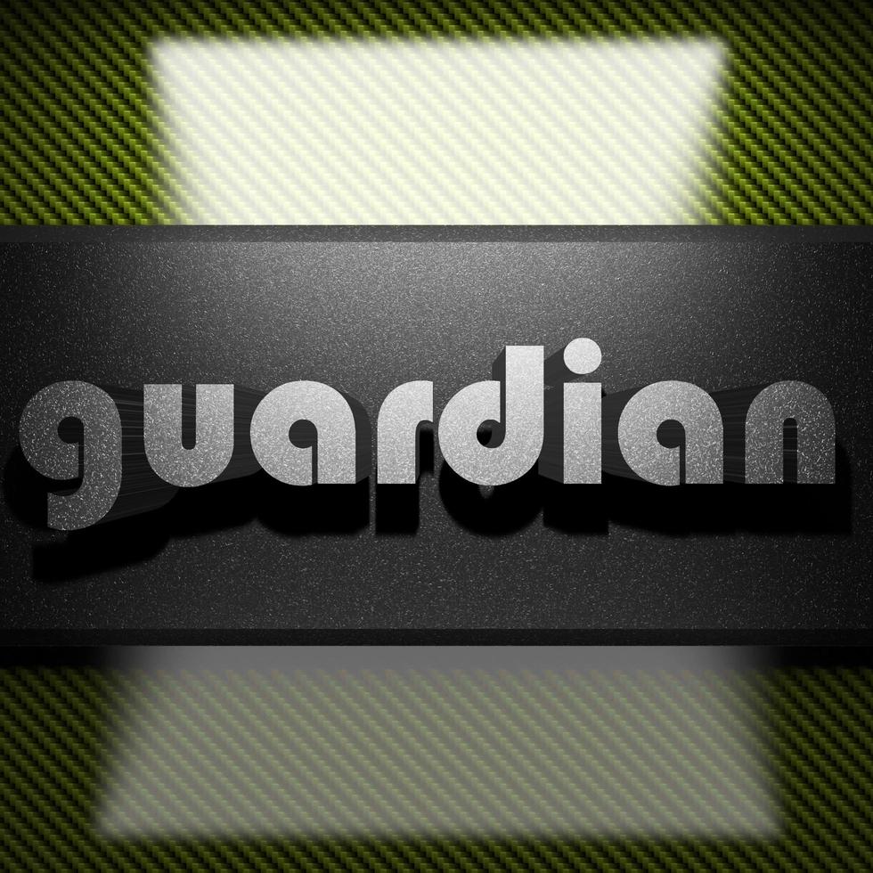 guardian word of iron on carbon photo