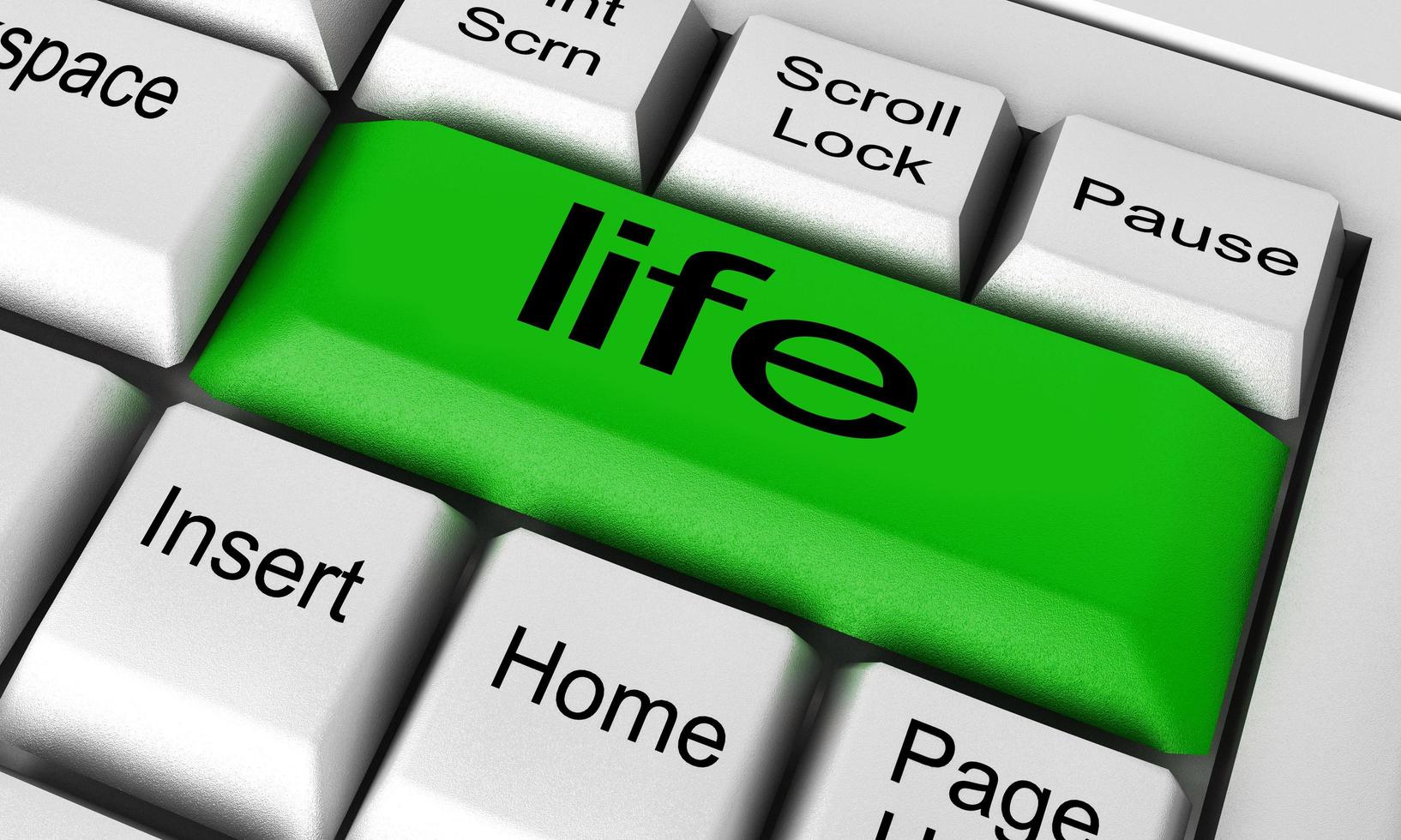 life word on keyboard button photo