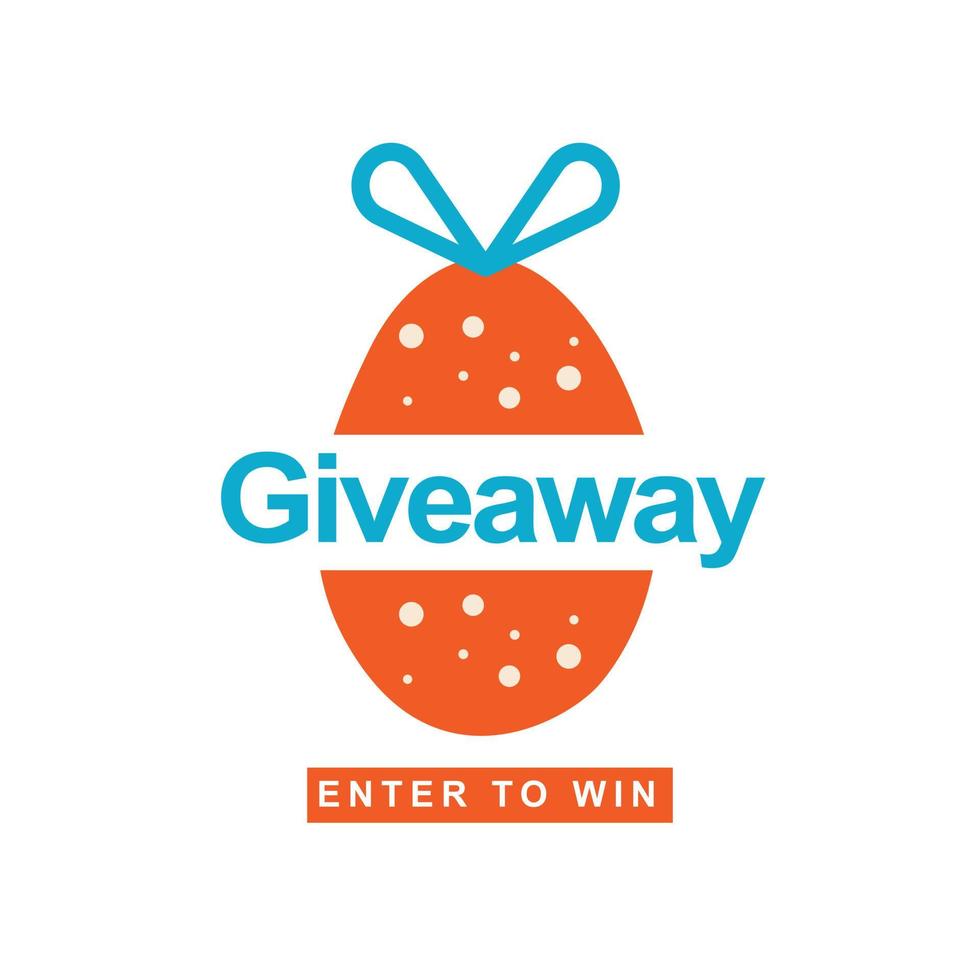 Giveaway banner template. Enter to win vector