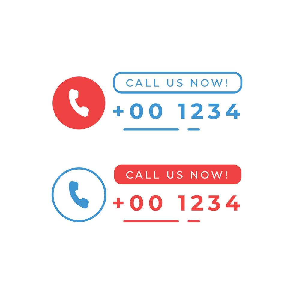 call and chat us now icon design template vector