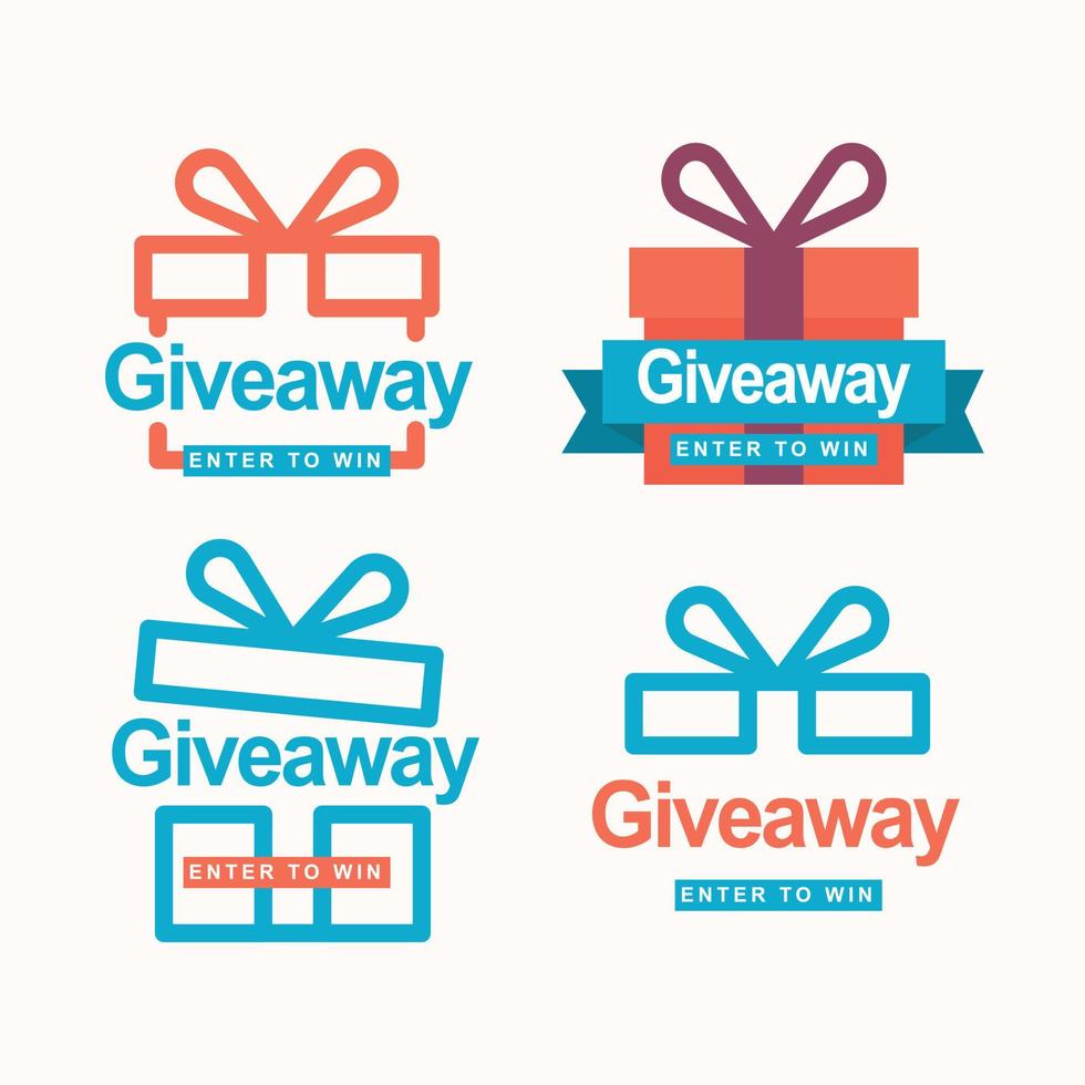 Giveaway banner template. Enter to win vector