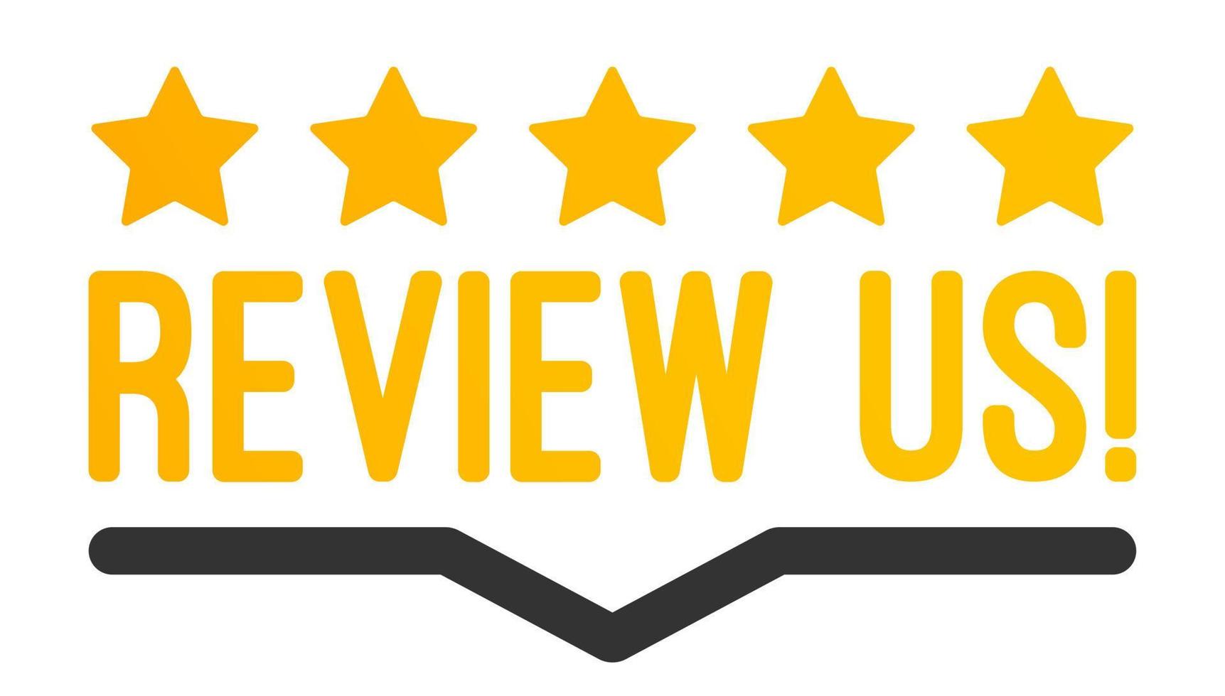 Vector 5 star feedback rate us service satisfaction. Rating five stars