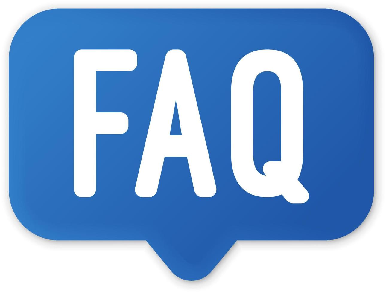Frequently ask question, word faq in speech bubble vector