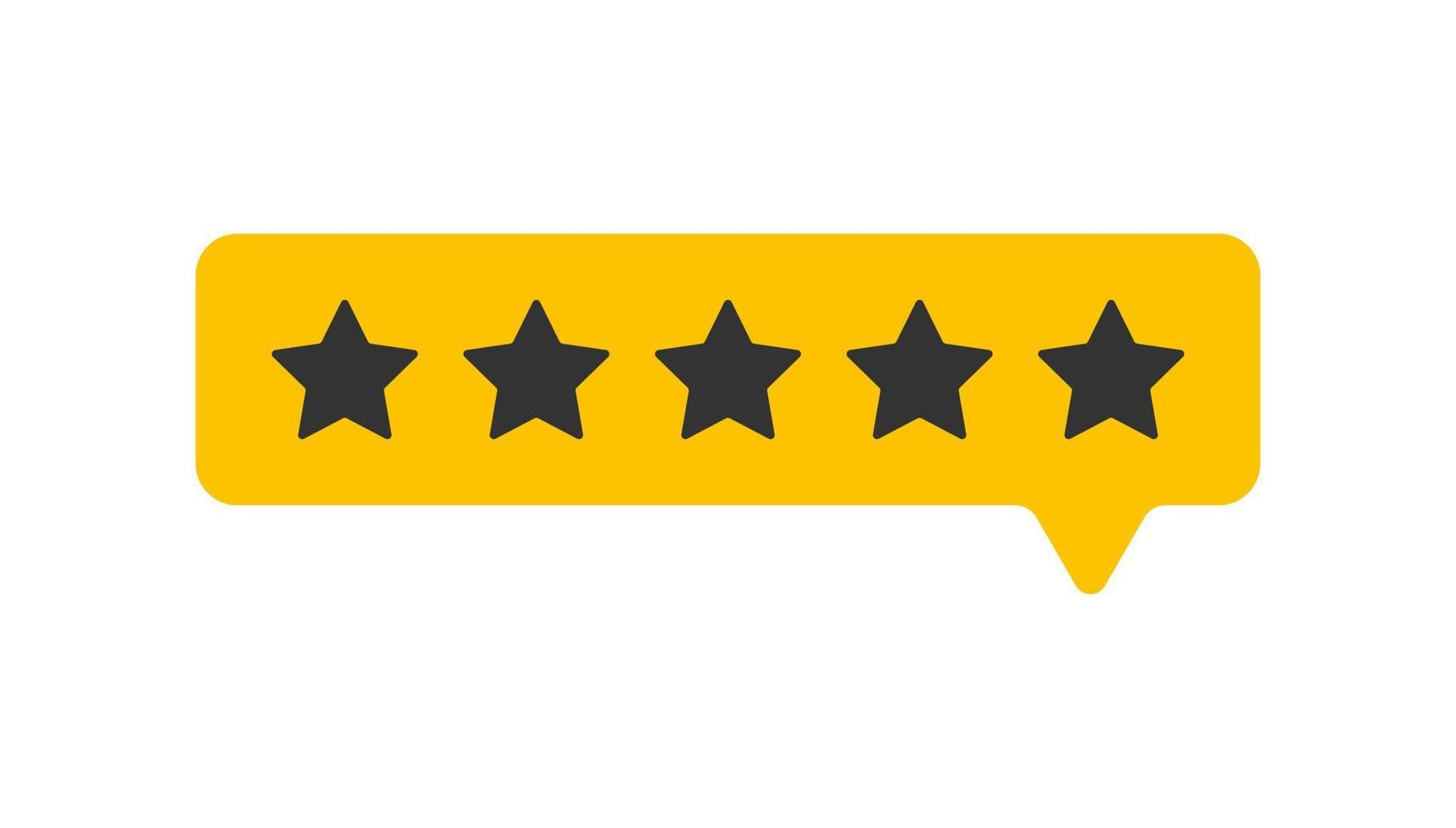 Vector 5 star feedback rate us service satisfaction. Rating five stars