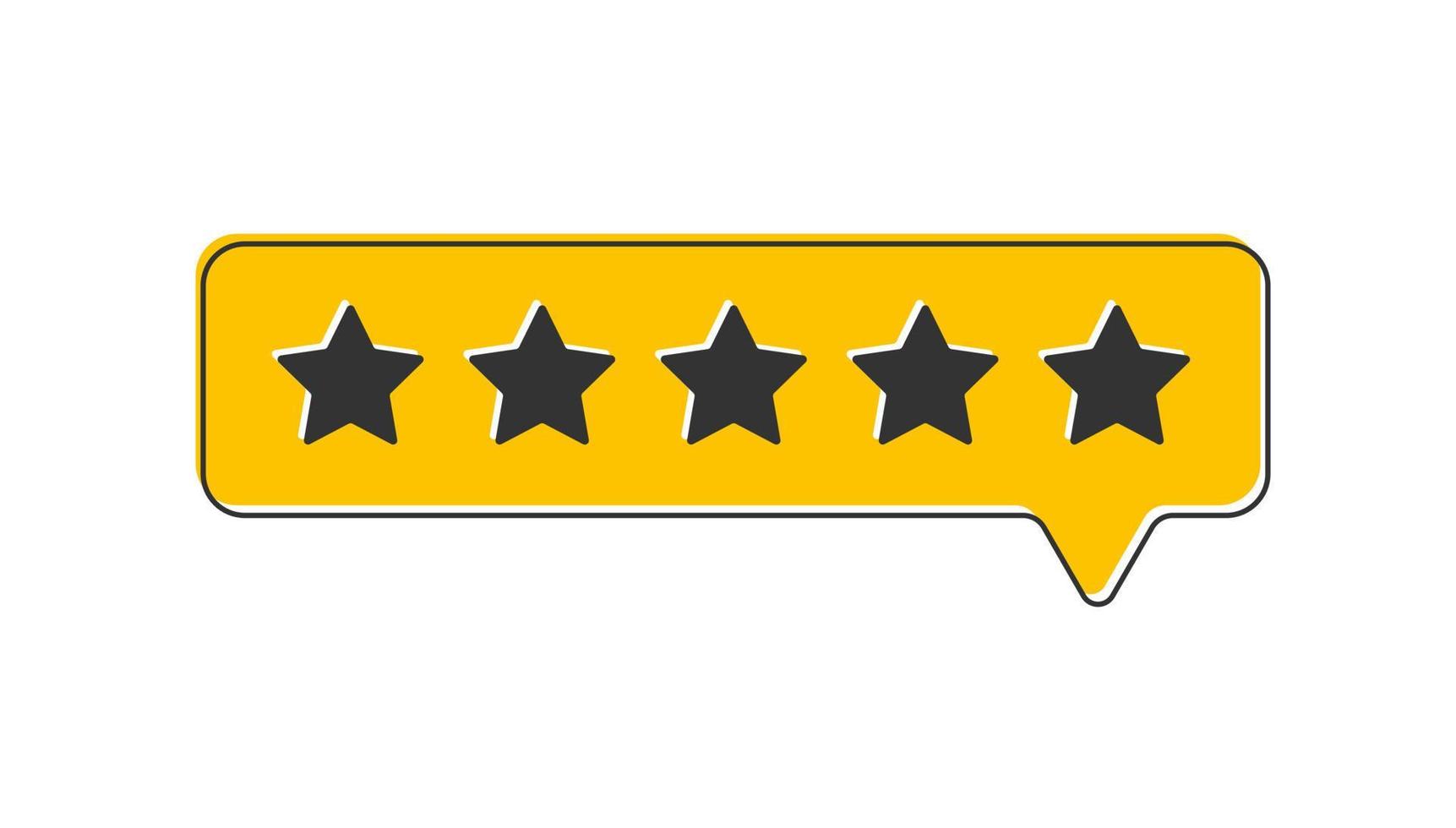 Vector 5 star feedback rate us service satisfaction. Rating five stars