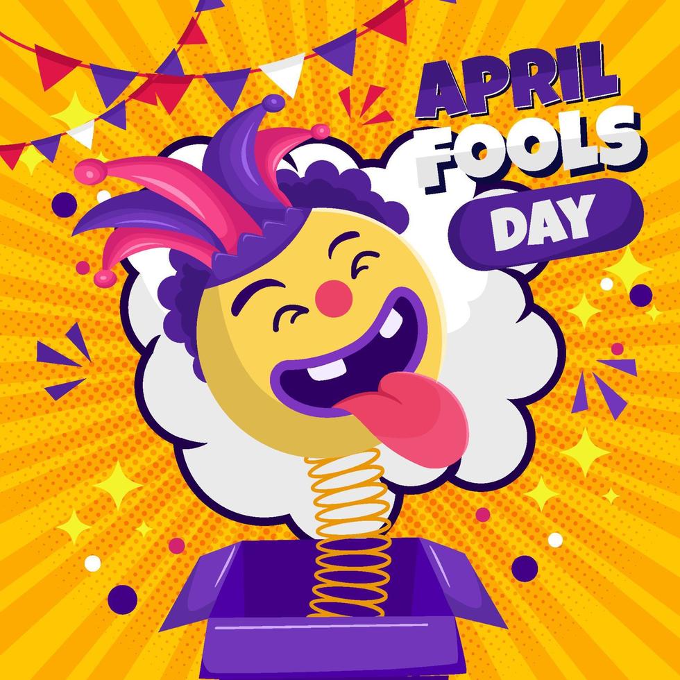 April Fools Concept vector