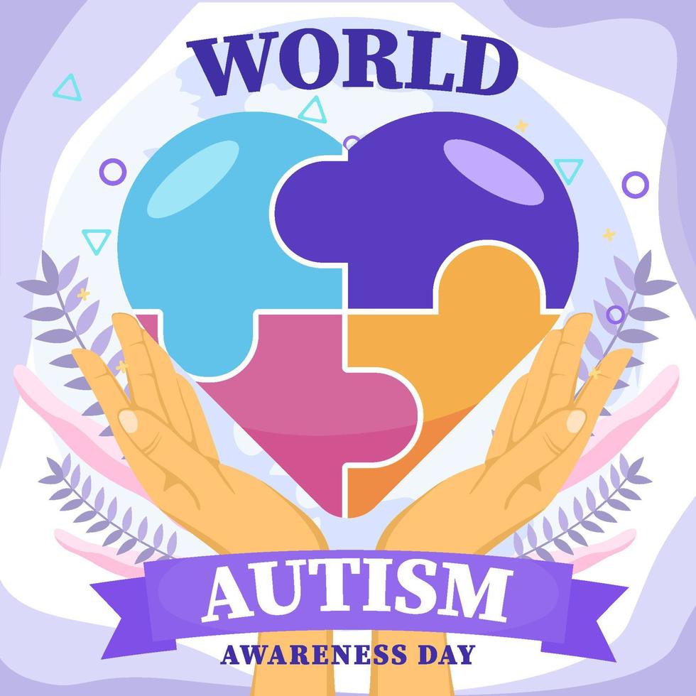 World Autism Day Background vector