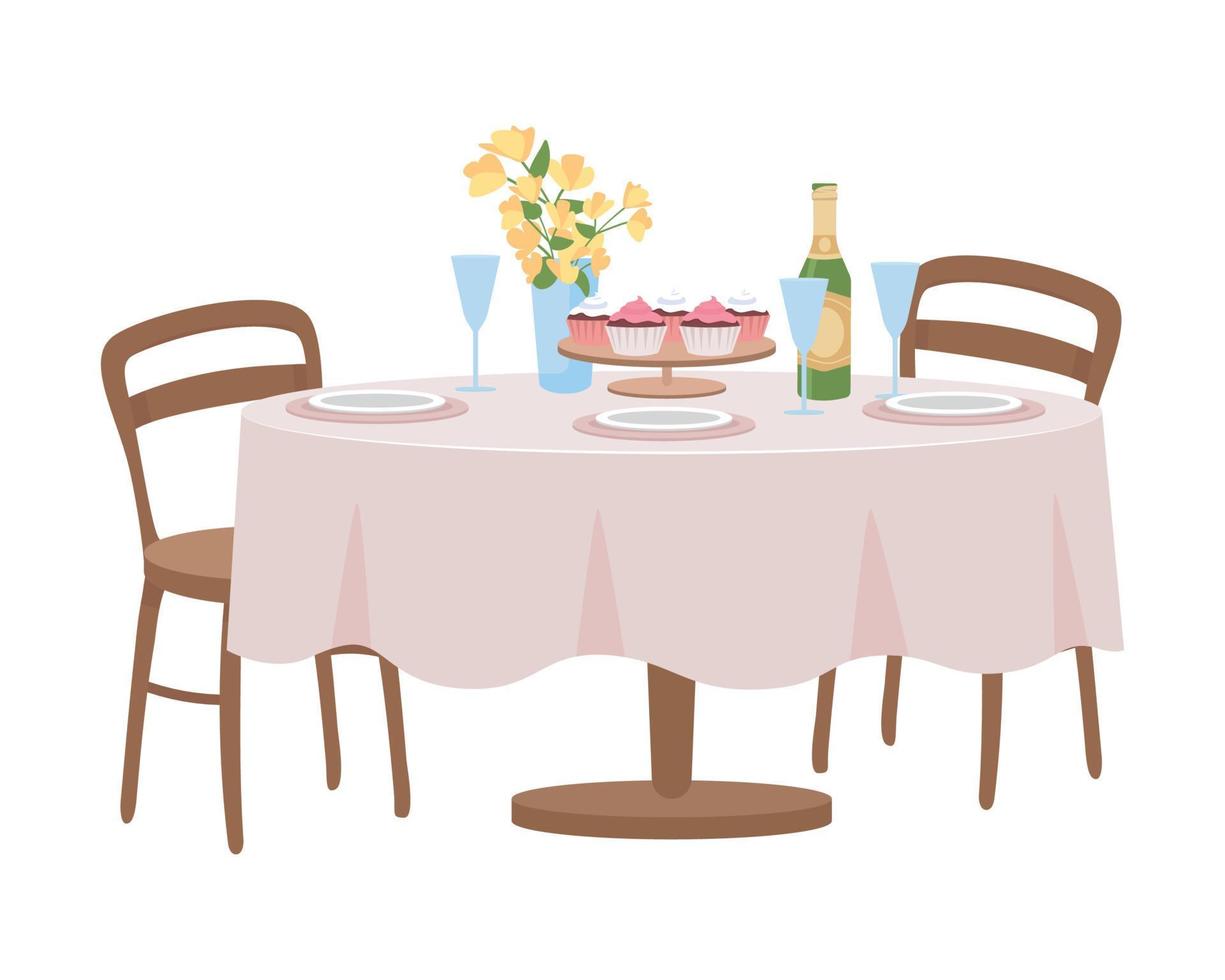 Festive board semi flat color vector object