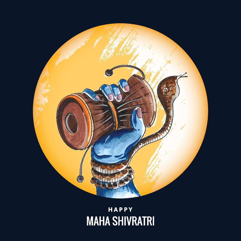 fondo de tarjeta de festival tradicional feliz maha shivratri vector