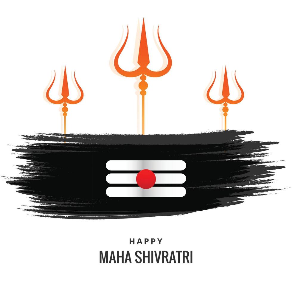 Beautiful happy maha shivratri greeting card design vector