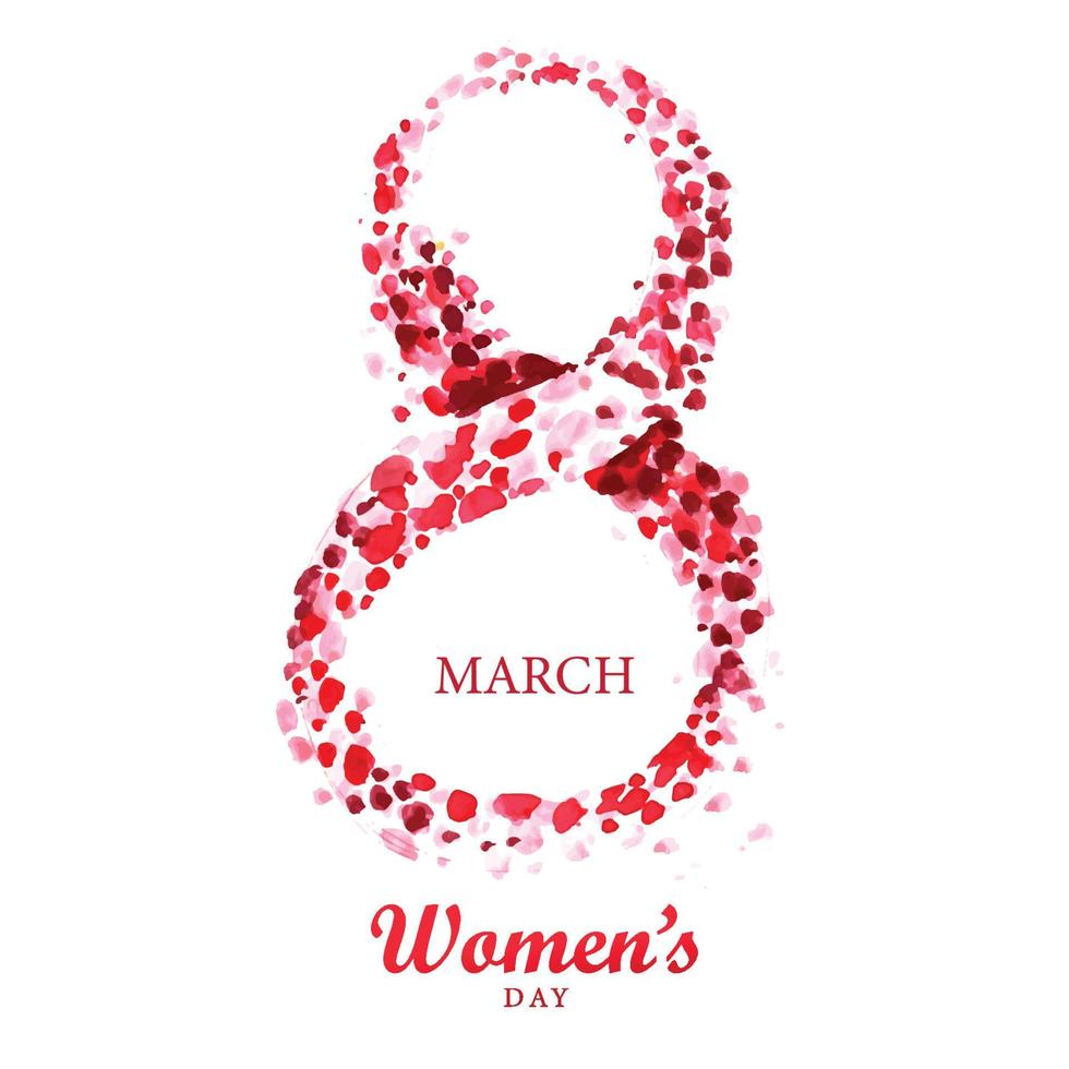 Fondo de tarjeta de concepto de feliz día de la mujer 8 de marzo vector