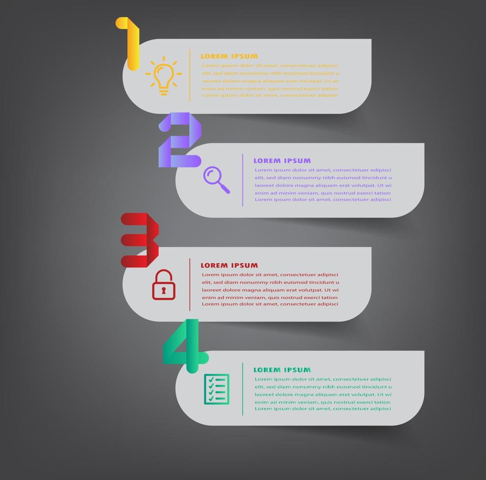 modern text box template, infographics banner vector