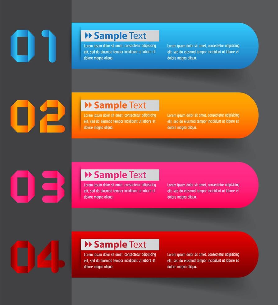 modern text box template, infographics banner vector